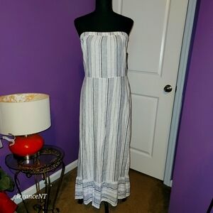 NY & Co. SoHo Street  Black and White Striped Women's Dress Sz: XL NWT